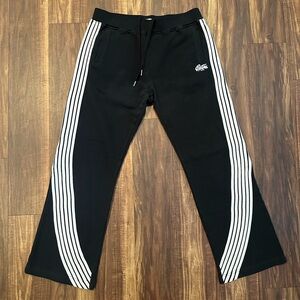 Men's Black Joggers with White Stripes